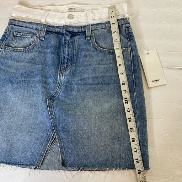 NEW Hudson Jeans Lulu Denim Skirt Contrasting Waistband 26 - Picture 8 of 8